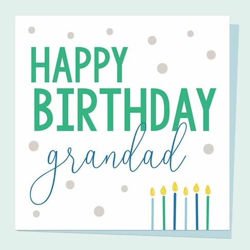 Dotty About Paper Happy Birthday Candles Grandad Birthday Card 