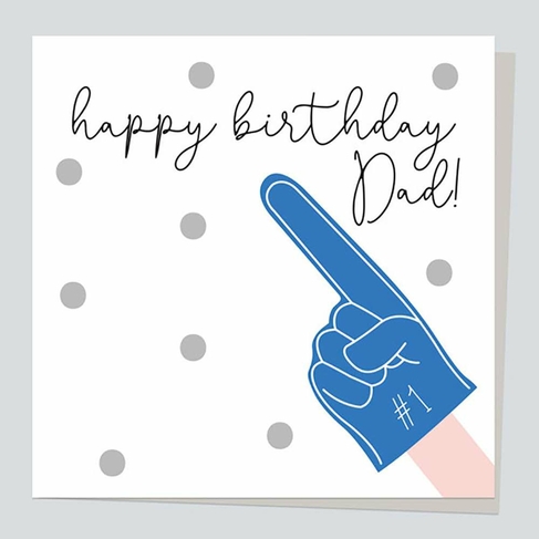 Dotty About Paper Number 1 Fan Dad Birthday Card 