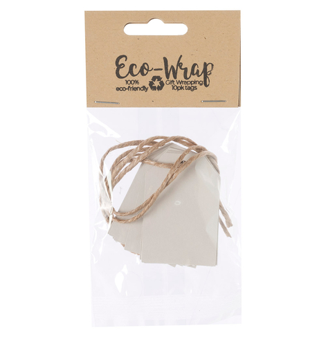 Eco-Wrap Recyclable Cream Kraft Gift Tags Pack of 10