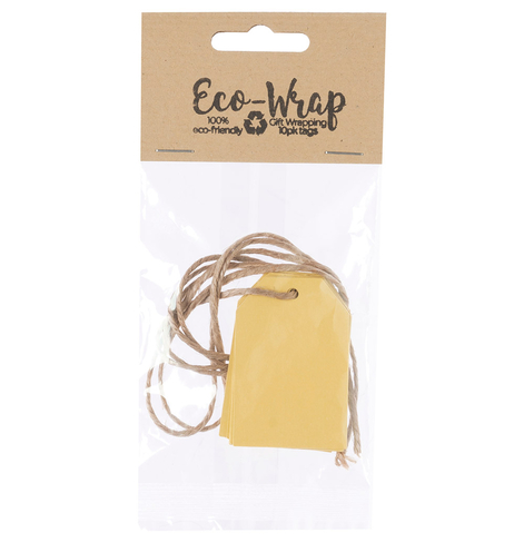 Eco-Wrap Recyclable Soft Yellow Gift Tags Pack of 10