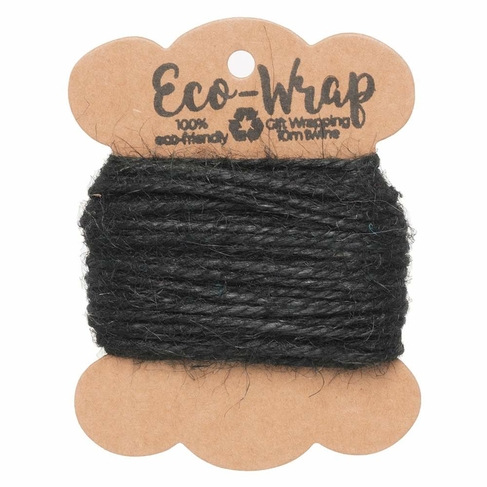 Eco-Wrap Black Jute Twine 10m