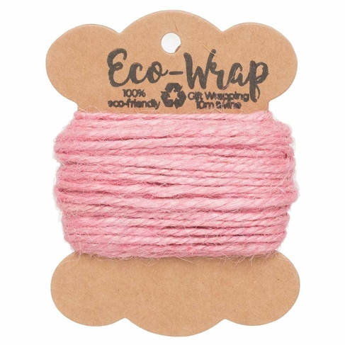 Eco-Wrap Pink Jute Twine 10m