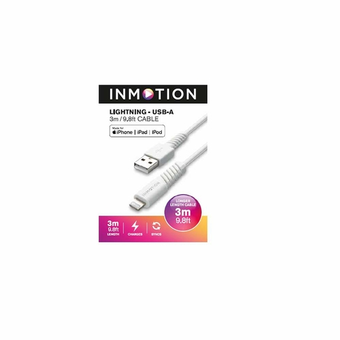 InMotion White Lightning USB-A 3M Cable