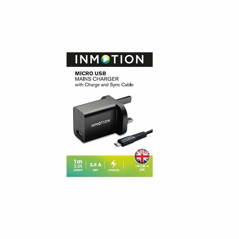 InMotion Black Micro USB Mains Charger