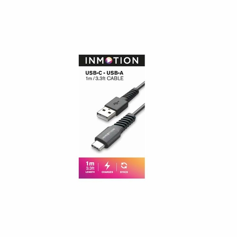 InMotion Black USB-C - USB-A 1m Cable