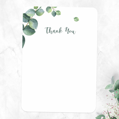 Dotty About Paper Eucalyptus Wedding Thank You Cards (Pack of 10)