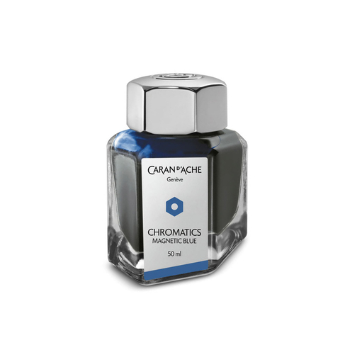 Caran d'Ache Magnetic Blue Bottled Fountain Pen Ink 50ml