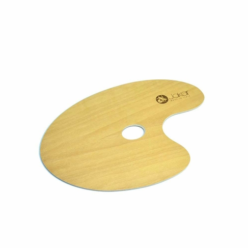 Jakar Oval Flat Wooden Palette with Thumb Hole