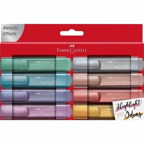 Faber-Castell Sustainable Textliner Metallic Highlighters (Pack of 8)