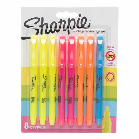Sharpie Pocket Assorted Highlighters (Pack of 8)