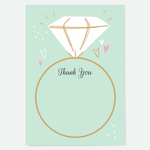 Dotty About Paper Nice Ring To It Engagement Thank You Cards