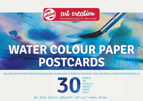 Talens Art Creation 10.5x14.8cm Watercolour Postcards 30 White Sheets