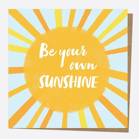Dotty About Paper Be Your Own Sunshine Paper Hug Charity Greeting Card