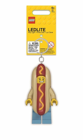 LEGO Iconic Hot Dog Guy LED Light Key Chain Chain 