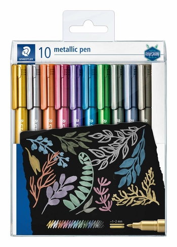 STAEDTLER Design Journey Metallic Colouring Pens (Pack of 10)