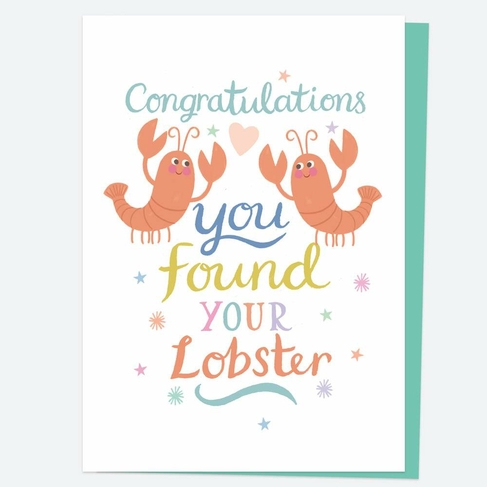 Dotty About Paper Lobster Engagement Card
