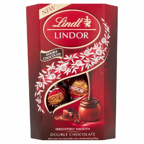 Lindt Lindor Double Chocolate Truffles Box 200g
