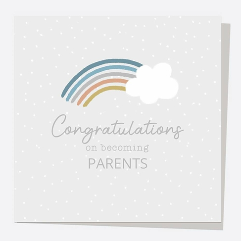 Dotty About Paper Congratulations On Becoming Parents Rainbow Card