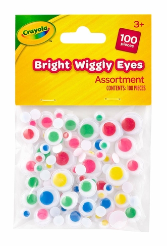 Crayola Assorted Coloured Wiggly Eyes (Pack of 100)