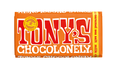 Tony's Chocolonely Milk Chocolate Caramel Sea Salt Chocolate Bar