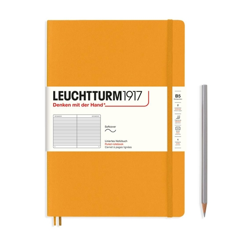 LEUCHTTURM1917 B5 Softcover Rising Sun Ruled Notebook 
