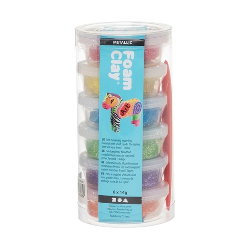 creativ company Foam Clay 14g Glitter Colours (Pack of 6)