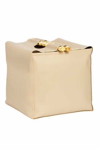 Style Sisters Nude PU Leather Storage with Bamboo Handles 