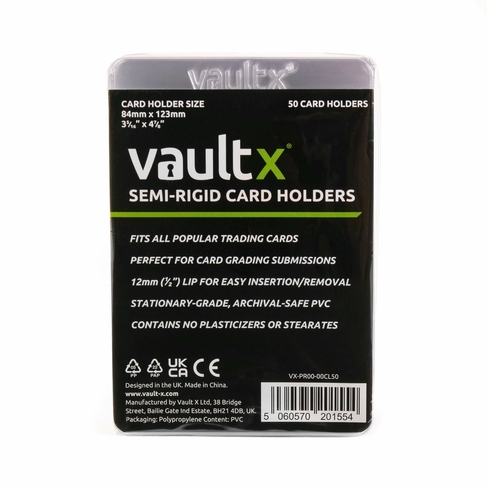 Vault X Semi-Rigid Protective Trading Card Sleeves (Pack of 50)