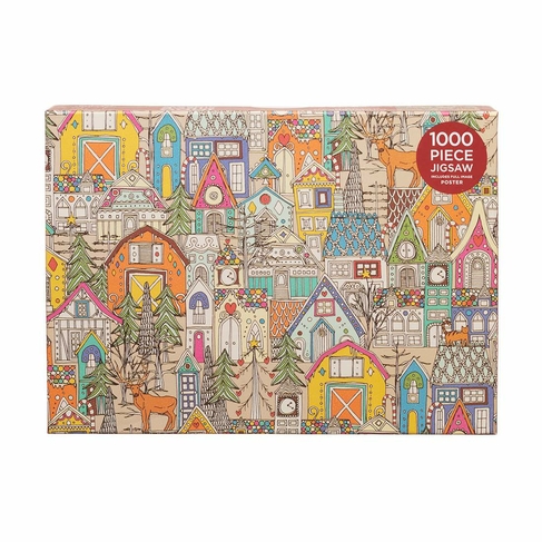 WHSmith 1000 Piece Vintage Gingerbread Town Jigsaw Puzzle
