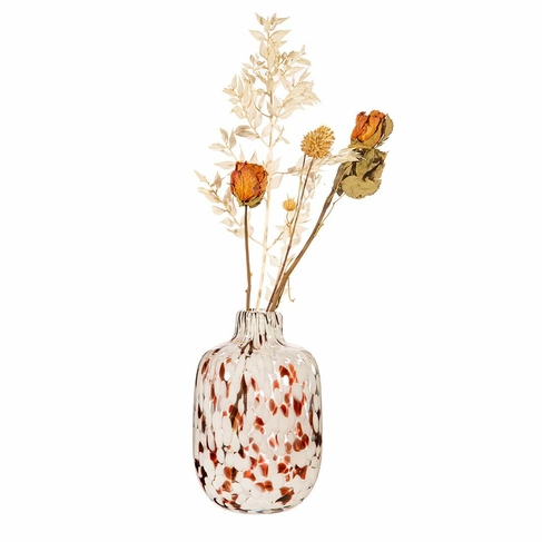 Sass & Belle Small Brown Speckled Glass Vase
