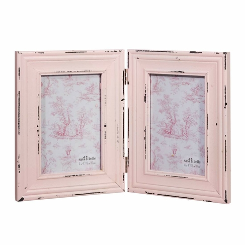 Sass & Belle Delilah Double Photo Frame Pink
