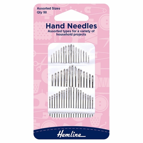 Hemline Hand Sewing Needle Assortment (Pack of 50)