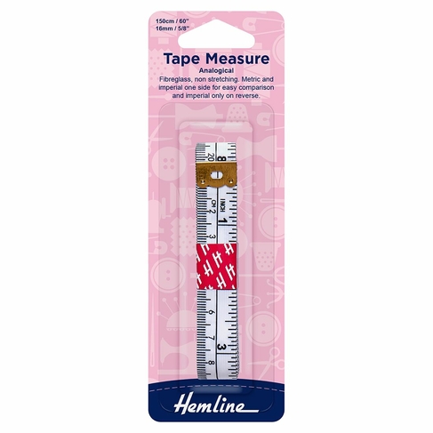 Hemline Analogical Metric and Imperial Tape Measure 150cm