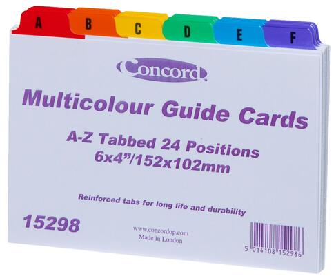 Concord Multicolour Guide Cards