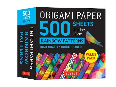 Origami Paper 500 sheets Rainbow Patterns 4" (10 cm): Double-Sided Origami Sheets Printed with 12 Different Colorful Patterns