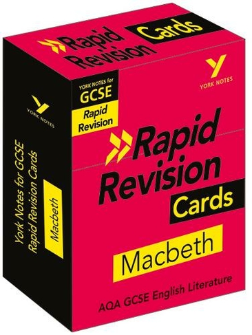 York Notes for AQA GCSE Rapid Revision Cards: Macbeth catch up, revise and be ready for and 2023 and 2024 exams and assessments: (York Notes)