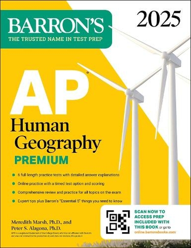 AP Human Geography Premium, 2025: 6 Practice Tests + Comprehensive Review + Online Practice: (Barron's AP Prep)