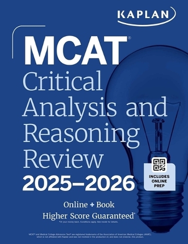 MCAT Critical Analysis and Reasoning Skills Review 2025-2026: Online + Book (Kaplan Test Prep)