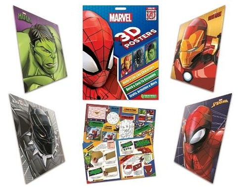 Marvel: 3D Posters: (Scan the QR code to see how to create your own wall art!)
