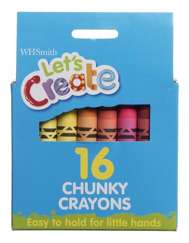 WHSmith Multi Chunky Crayons (Pack of 16)
