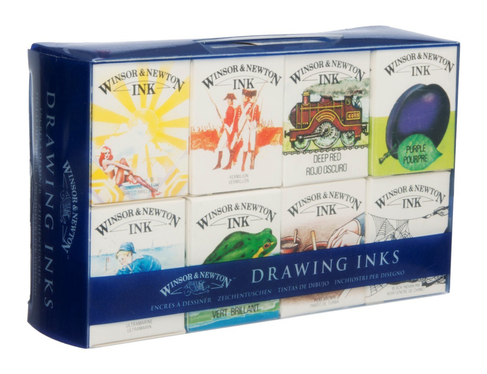 Winsor & Newton Drawing Ink Set William Collection 8 x 14ml