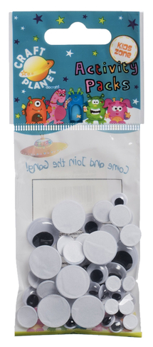 docrafts Craft Planet Assorted Wiggly Eyes (Pack of 40)