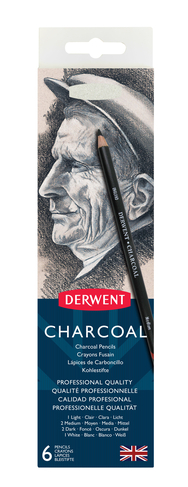 Derwent Professional Charcoal Pencils (Pack of 6)