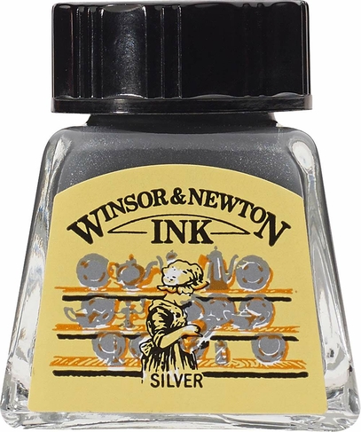 Winsor & Newton Drawing Ink 14ml Silver