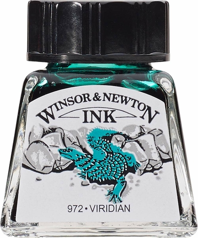 Winsor & Newton Drawing Ink 14ml Viridian Green
