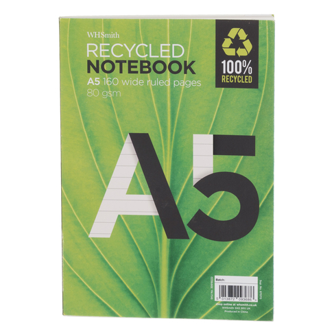 WHSmith Recycled A5 Notebook