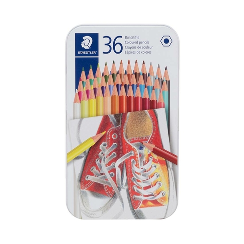 STAEDTLER Colouring Pencils with Storage Tin (Pack of 36)