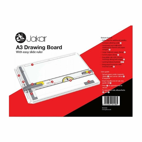 Jakar A3 White ABS Plastic Drawing Board