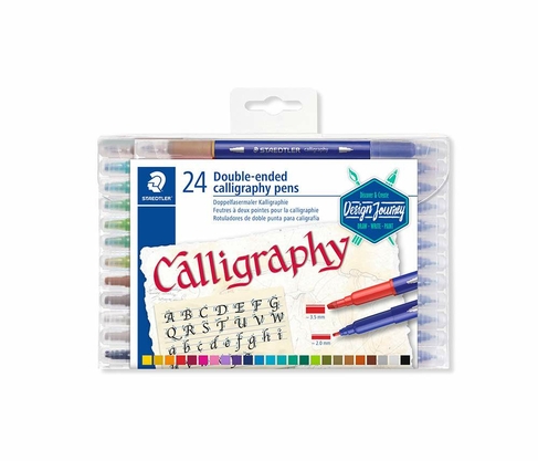 STAEDTLER Design Journey Double-Ended Calligraphy Pens (Pack of 24)