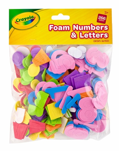 Crayola Assorted Foam Letters and Numbers (Pack of 266)